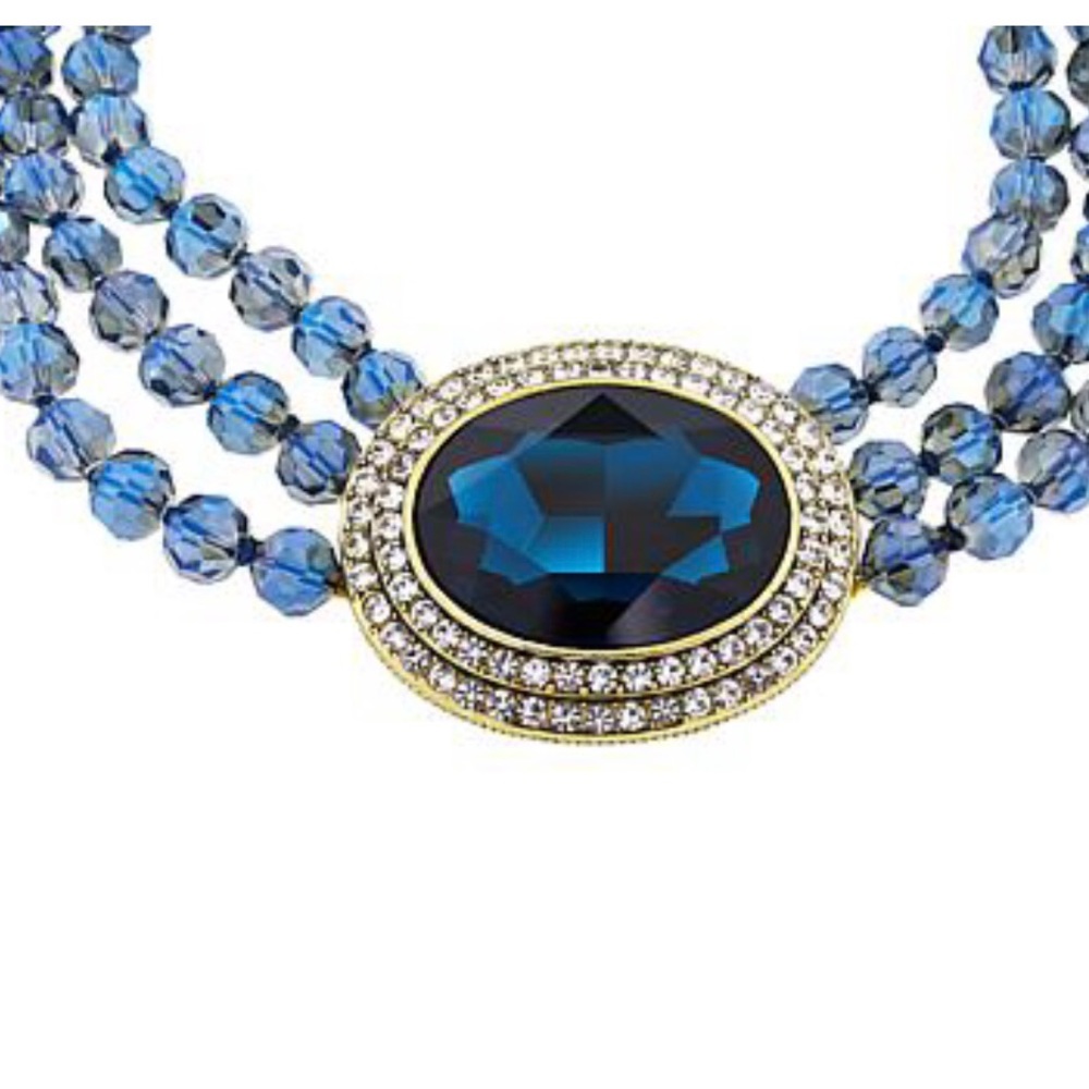 Heidi Daus 🆕 Montana color drop Swarovski crystal necklace - Picture 8 of 10